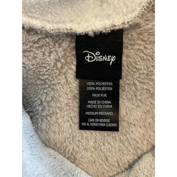 Disney Women's Hoodie Mickey Gray Fleece Lounge Sherpa Dress Sleepwear N EUC - Picture 7 of 9